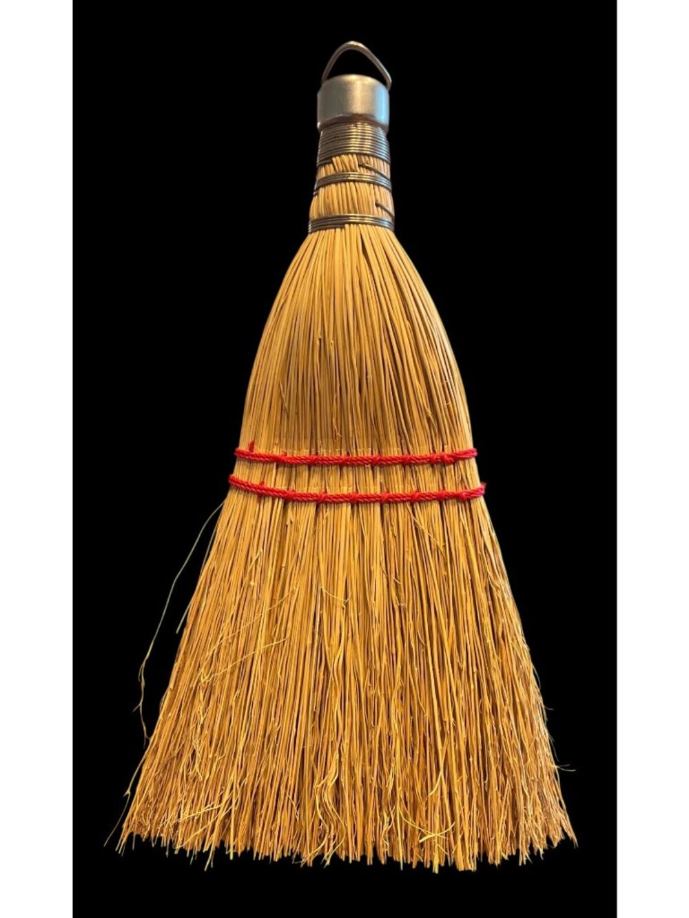 Vtg Fits Rite Handcrafted Decorative Straw Whisk Brooms Set Of 2 - Picture 3 of 6